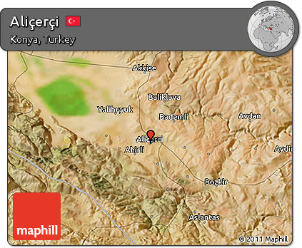 Satellite 3D Map of Aliçerçi