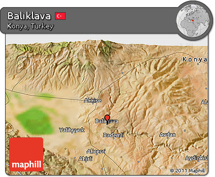 Satellite 3D Map of Balıklava