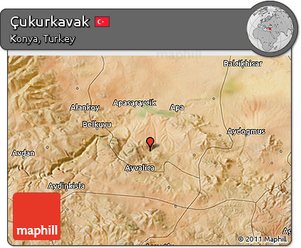 Satellite 3D Map of Çukurkavak