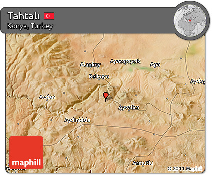 Satellite 3D Map of Tahtalı