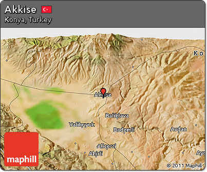 Satellite 3D Map of Akkise