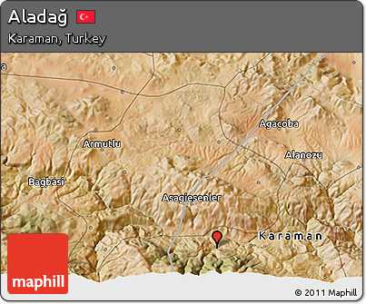 Satellite 3D Map of Aladağ