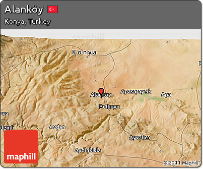 Satellite 3D Map of Alanköy