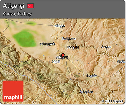 Satellite 3D Map of Aliçerçi