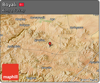 Satellite 3D Map of Boyalı