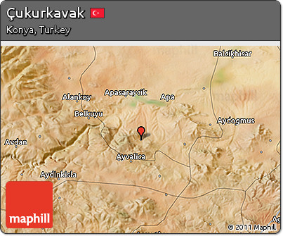 Satellite 3D Map of Çukurkavak