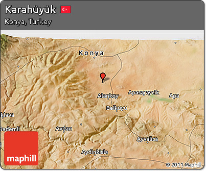 Satellite 3D Map of Karahüyük