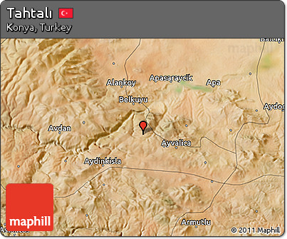 Satellite 3D Map of Tahtalı
