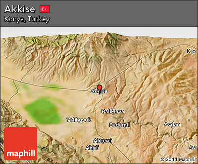 Satellite 3D Map of Akkise