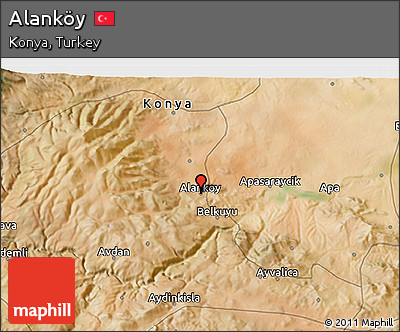 Satellite 3D Map of Alanköy