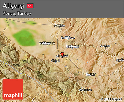 Satellite 3D Map of Aliçerçi