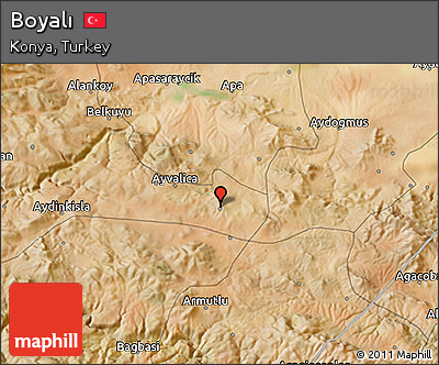 Satellite 3D Map of Boyalı