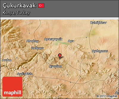 Satellite 3D Map of Çukurkavak