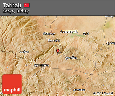 Satellite 3D Map of Tahtalı