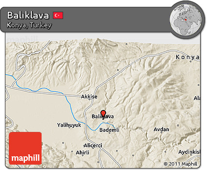 Shaded Relief 3D Map of Balıklava