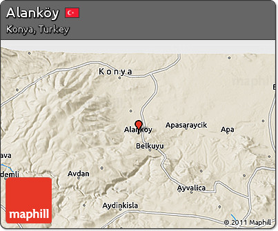 Shaded Relief 3D Map of Alanköy