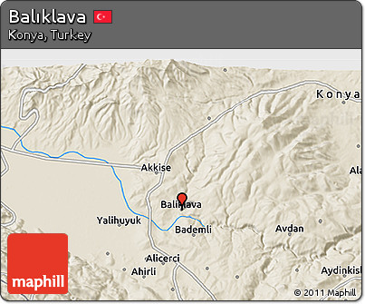 Shaded Relief 3D Map of Balıklava