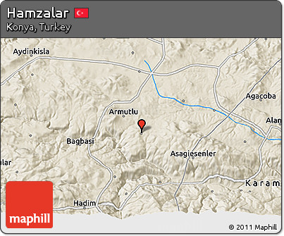 Shaded Relief 3D Map of Hamzalar