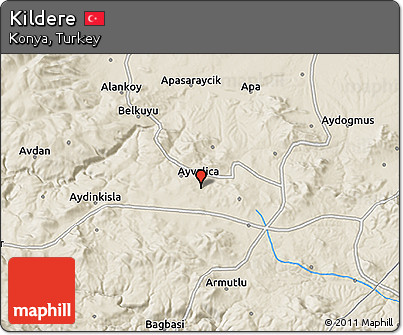 Shaded Relief 3D Map of Kildere