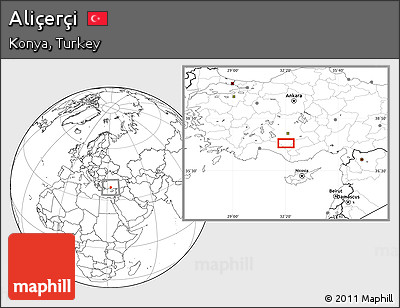Blank Location Map of Aliçerçi