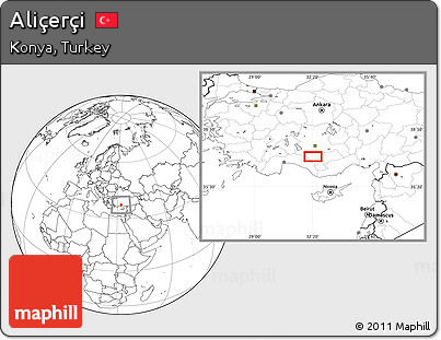 Blank Location Map of Aliçerçi