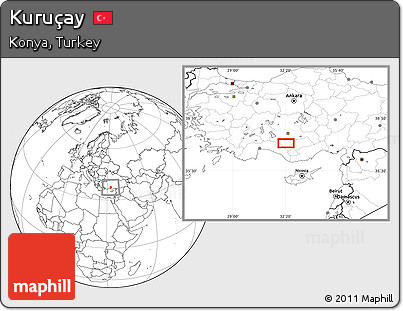 Blank Location Map of Kuruçay