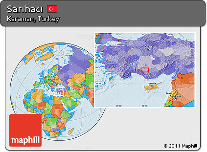 Political Location Map of Sarıhacı