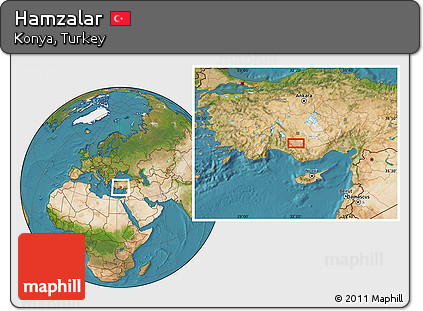 Satellite Location Map of Hamzalar