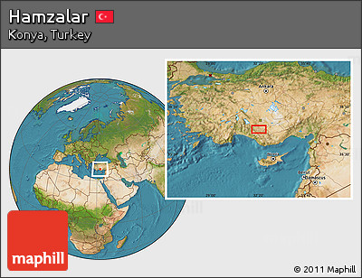 Satellite Location Map of Hamzalar