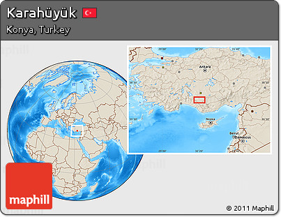 Shaded Relief Location Map of Karahüyük