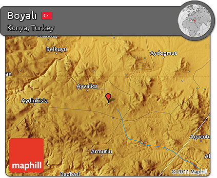 Physical Map of Boyalı