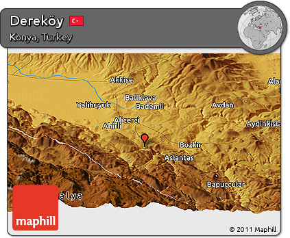 Physical Panoramic Map of Dereköy