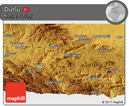Physical Panoramic Map of Dutlu