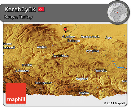 Physical Panoramic Map of Karahüyük
