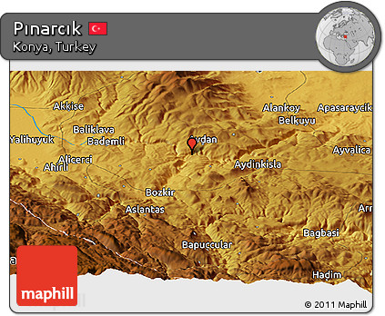 Physical Panoramic Map of Pınarcık
