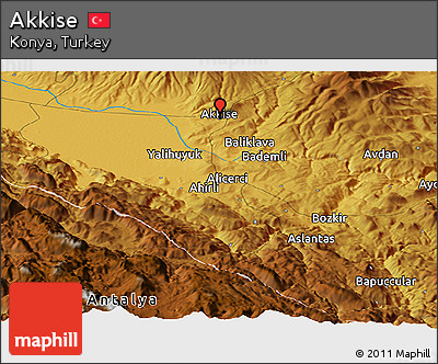 Physical Panoramic Map of Akkise