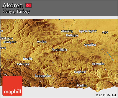 Physical Panoramic Map of Akören