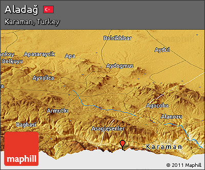 Physical Panoramic Map of Aladağ