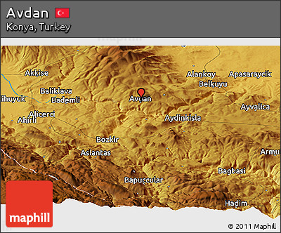 Physical Panoramic Map of Avdan