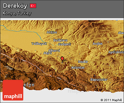 Physical Panoramic Map of Dereköy