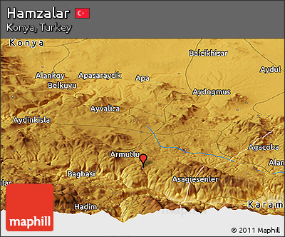 Physical Panoramic Map of Hamzalar