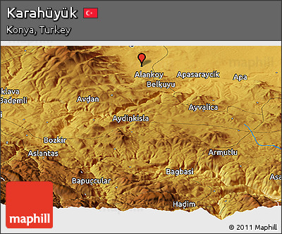 Physical Panoramic Map of Karahüyük
