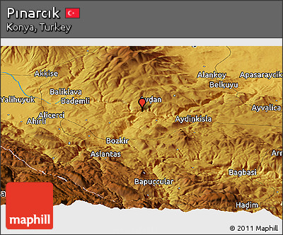 Physical Panoramic Map of Pınarcık