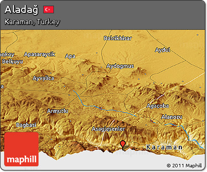Physical Panoramic Map of Aladağ