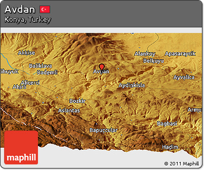 Physical Panoramic Map of Avdan