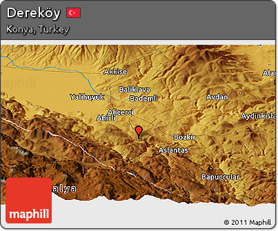 Physical Panoramic Map of Dereköy