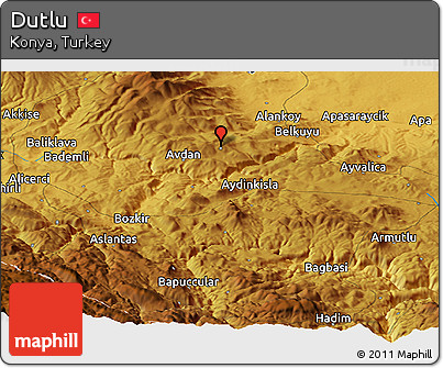 Physical Panoramic Map of Dutlu
