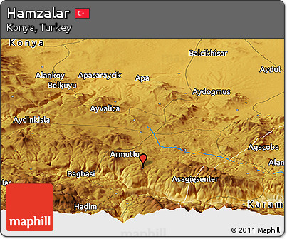 Physical Panoramic Map of Hamzalar