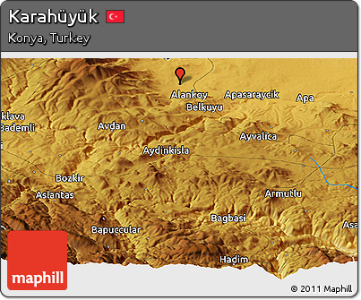 Physical Panoramic Map of Karahüyük