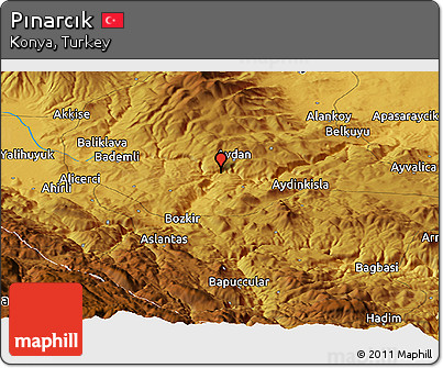 Physical Panoramic Map of Pınarcık
